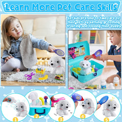 TEUVO Pet Care Playset activity board promotes coordination through interactive care tasks
