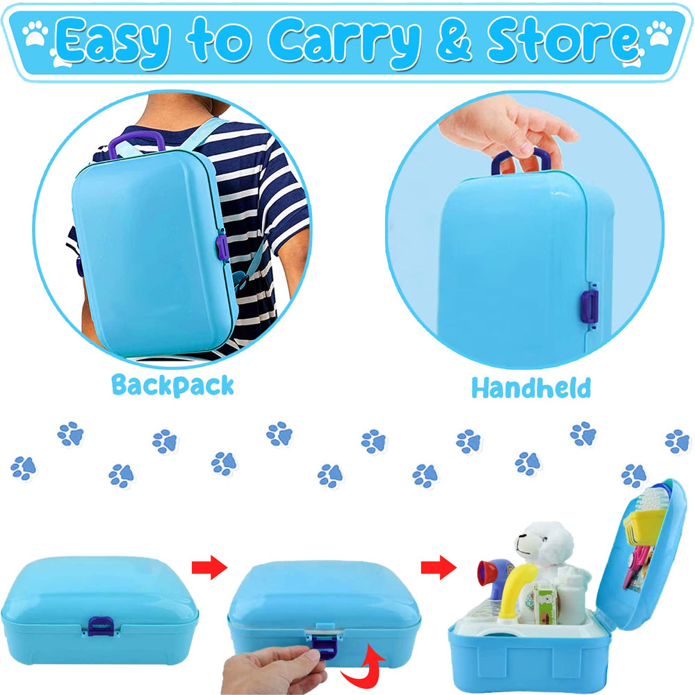 TEUVO Pet Care Playset grooming tools make grooming rituals safe and fun