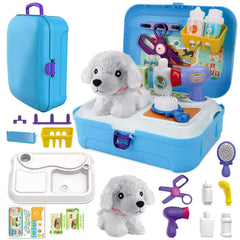 TEUVO Pet Care Playset plush dog for imaginative pretend play and companionship