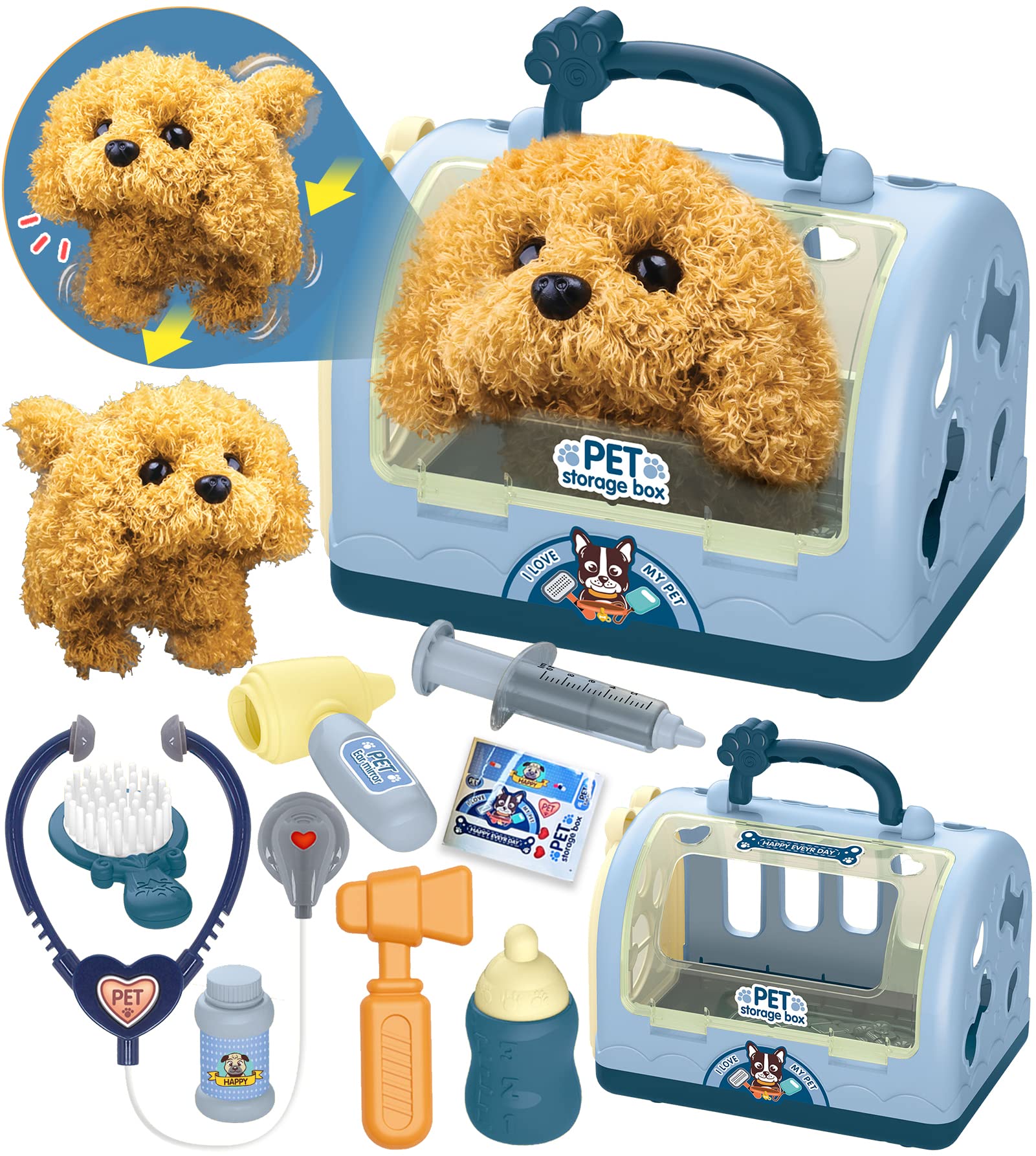 TEUVO Pet Care Playset Robot Dog Toy sparks imaginative vet play and nurturing role‑play.