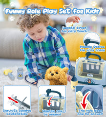 TEUVO Pet Care Playset Shampoo Bottle aids gentle grooming pretend sessions.