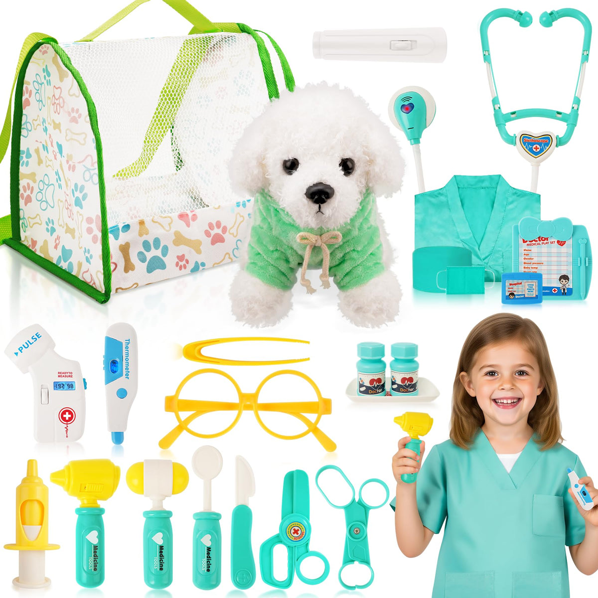 TEWIWAP Doctor Kit stethoscope for toddlers enhances pretend medical play