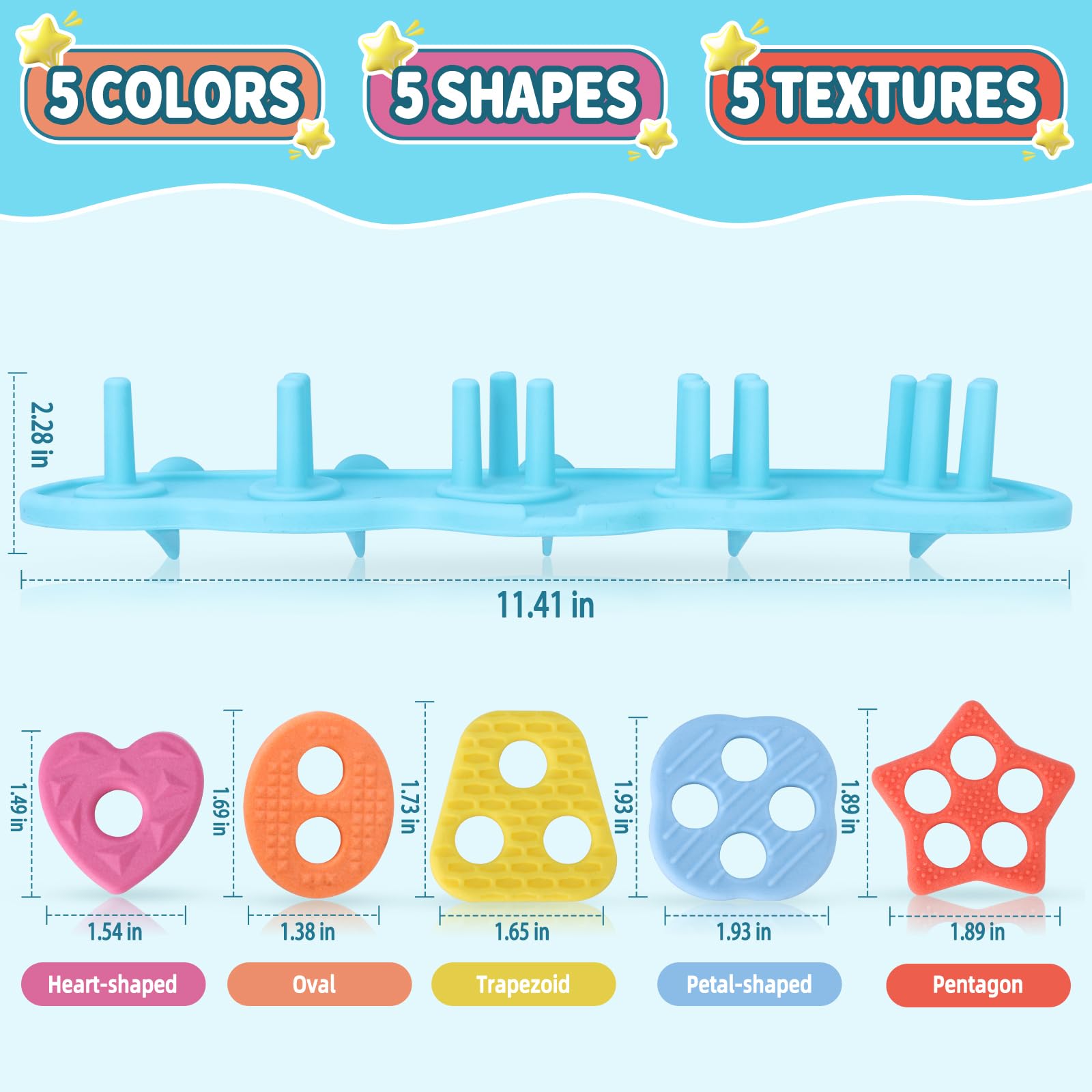 Texviko mold-free bath toys close-up showing one-piece construction