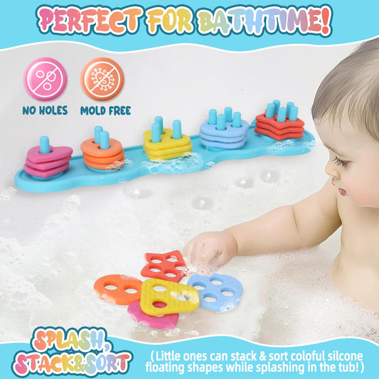 Texviko silicone shape pieces with textured surfaces for tactile play