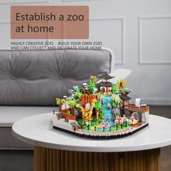 TEXXXIAN Zoo Micro Mini Bricks assembly guide with clear color instructions