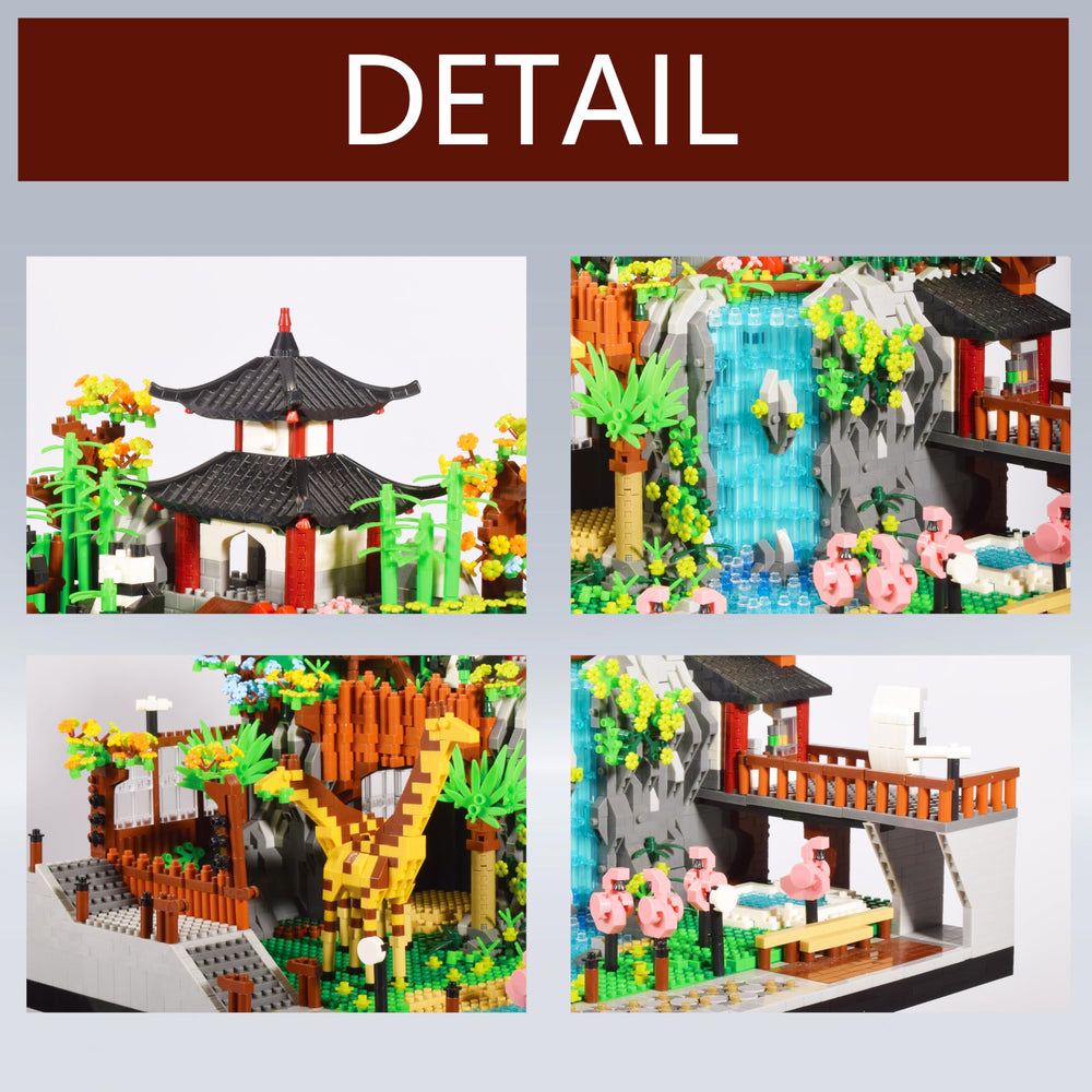 TEXXXIAN Zoo Micro Mini Bricks bright colors and durable interlocks for display