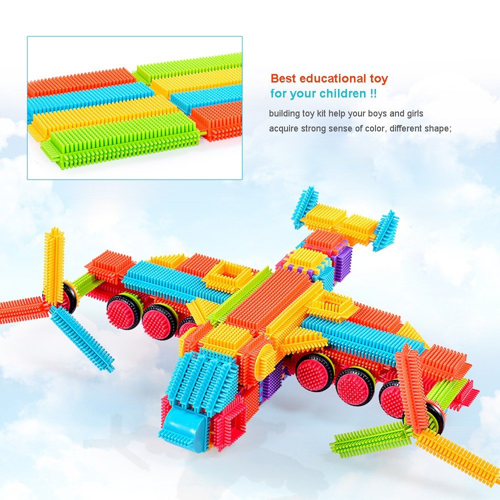 Teytoy bristle blocks set colors showcases vibrant pieces for engaging, mess-free play