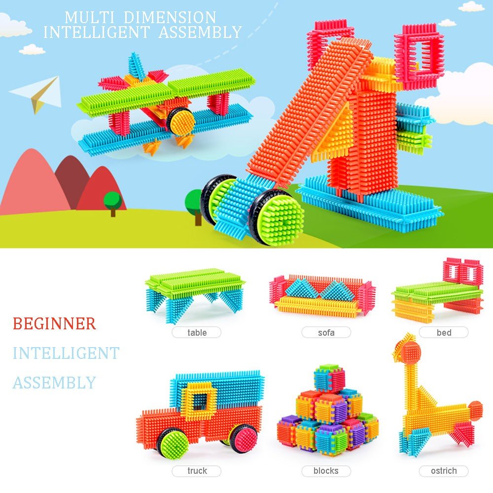 Teytoy bristle blocks set microscope invites detailed exploration and model creation