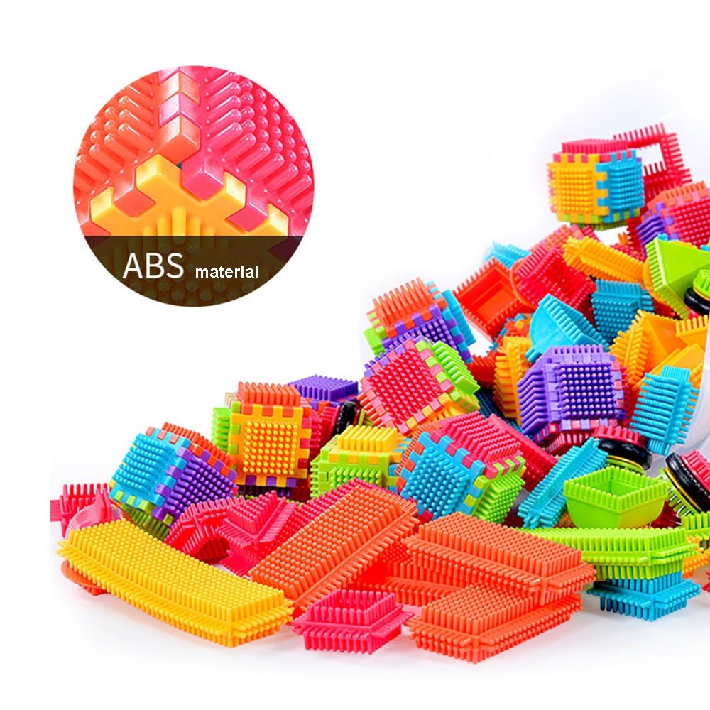 Teytoy bristle blocks set stack-play supports durable, reusable construction fun