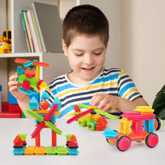 Teytoy bristle blocks set travel case makes tidy storage after play