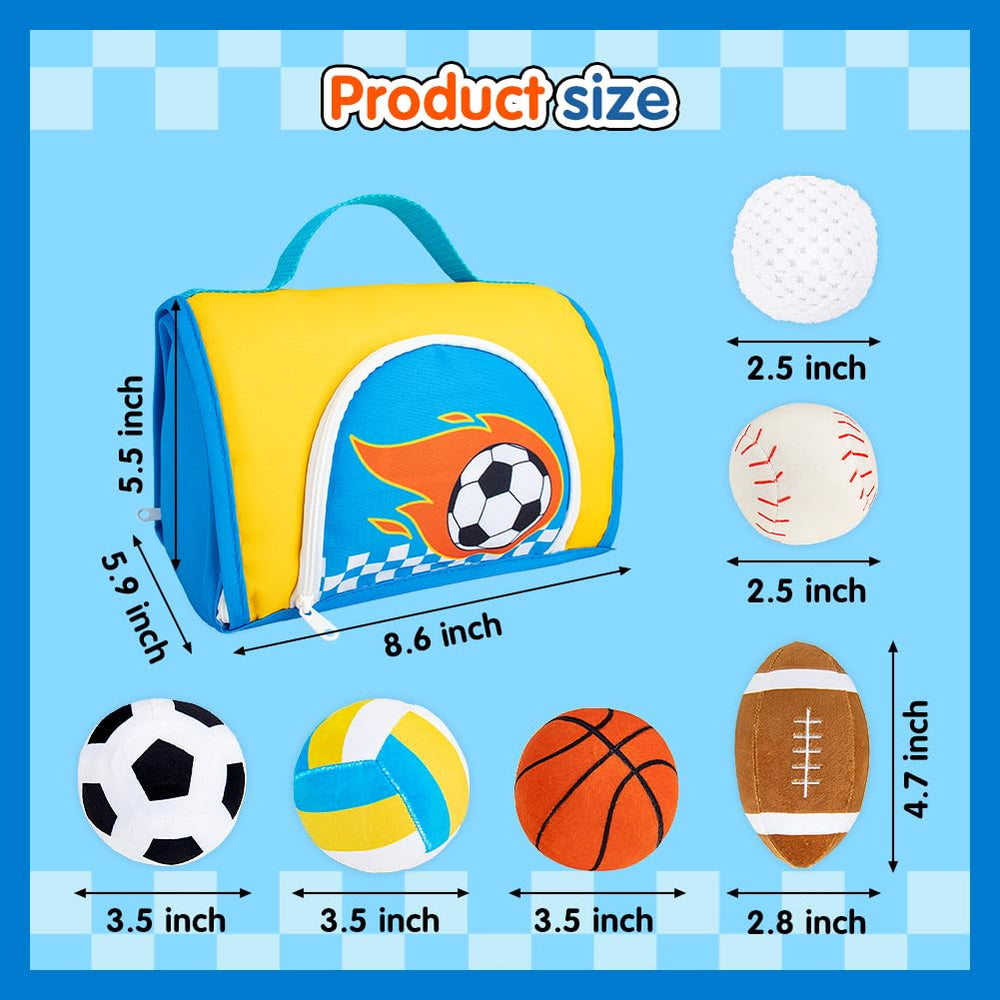 Teytoy plush football offers soft, squeezable practice for tiny hands.