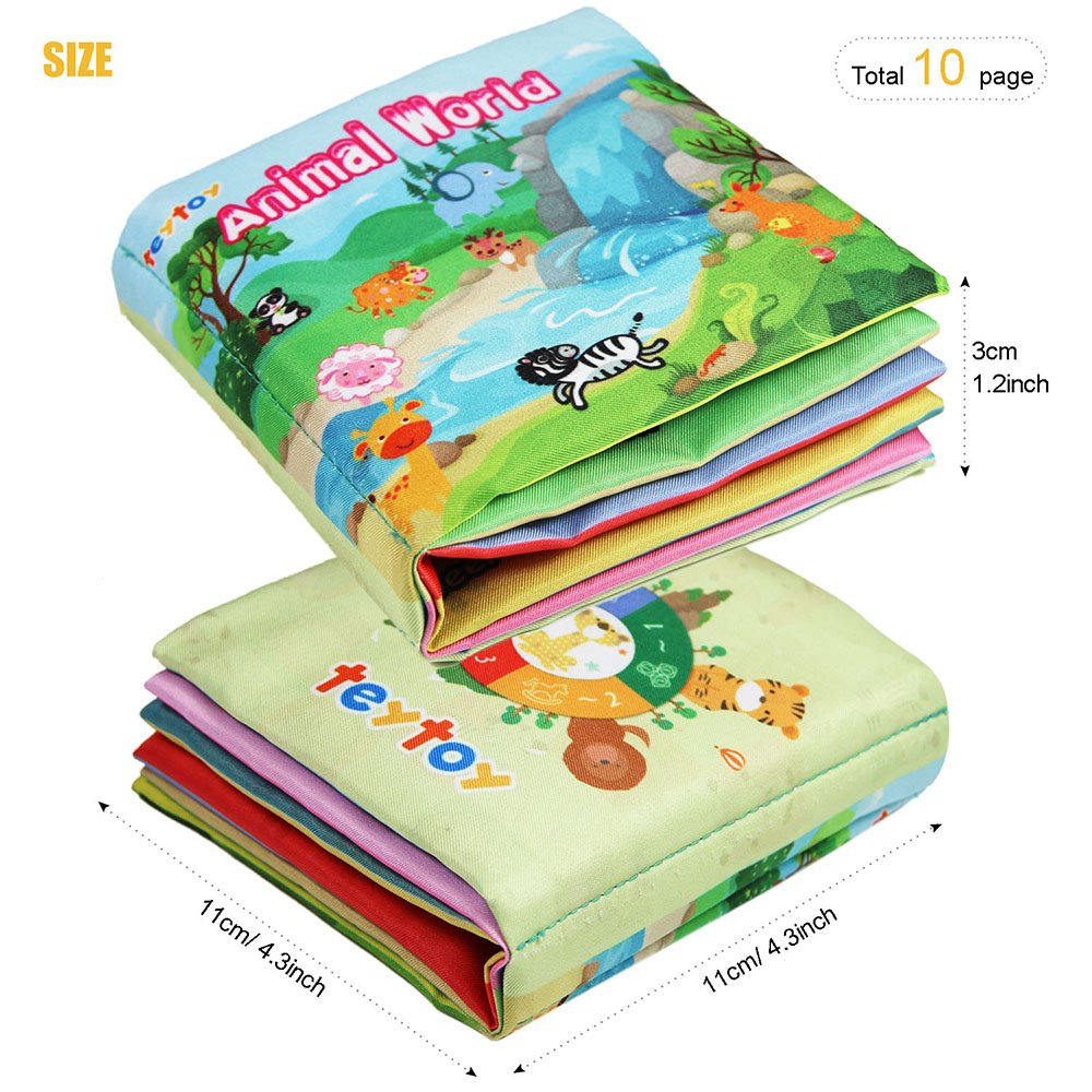 teytoy My First Soft Book crinkle pages add gentle sound cues for attention