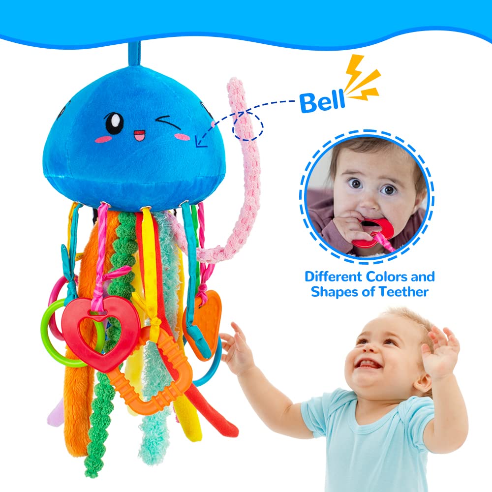 teytoy jellyfish mesh fabric texture adds soft sound stimulation