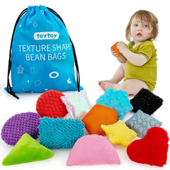 teytoy texture sensory bean bags pack with varied fabrics for tactile exploration and play
