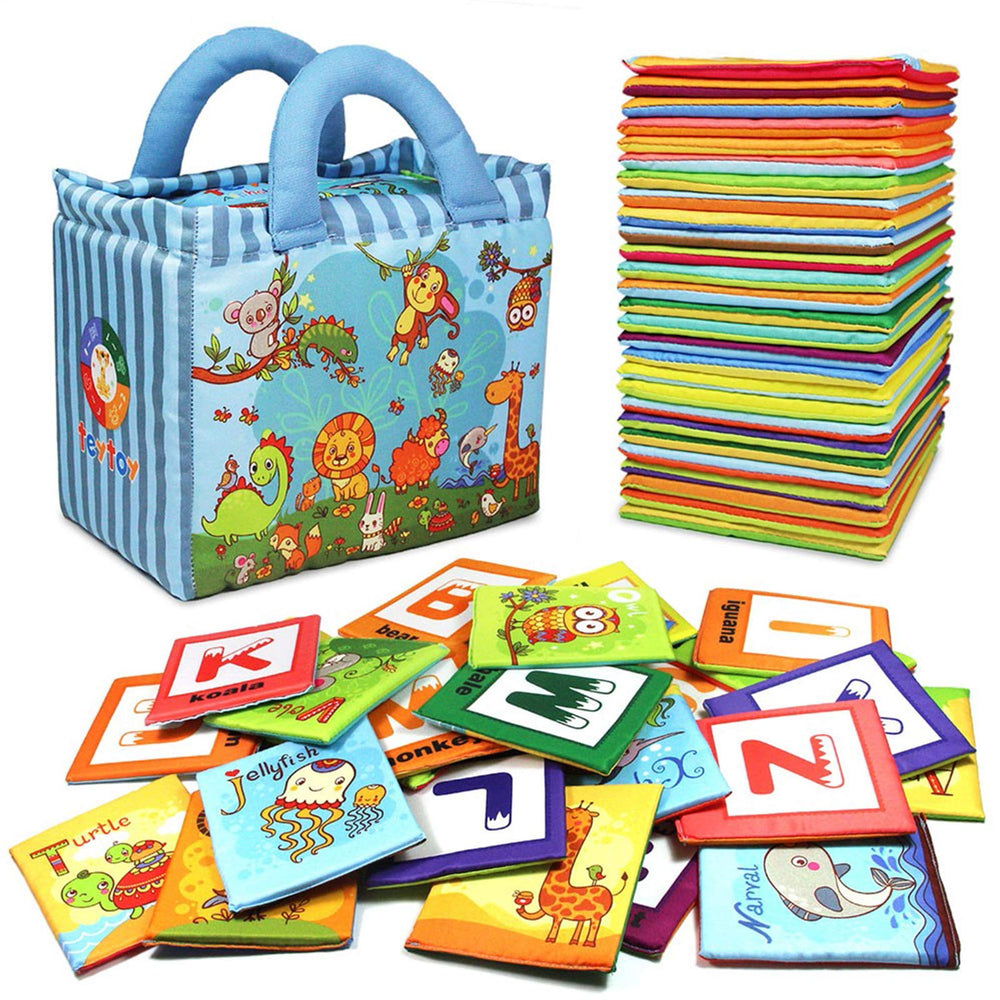 TEYTOY Zoo Series soft alphabet cards with cloth bag for early language play