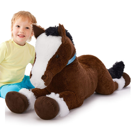 Tezituor 35-inch horse stuffed animal for cozy hugs and imaginative play.