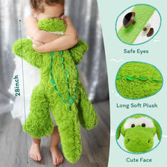 Tezituor alligator close-up shows fabric texture and secure seams.