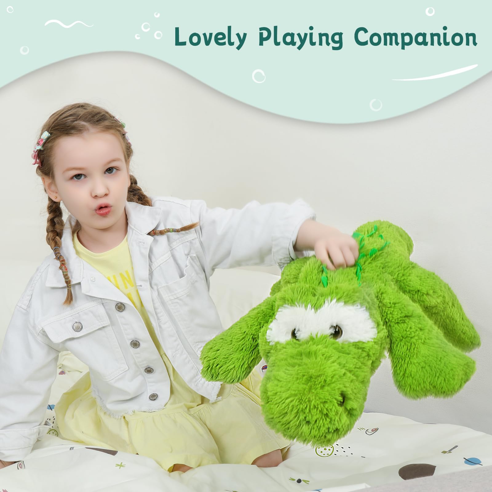 Tezituor alligator eyes securely stitched for child safety.