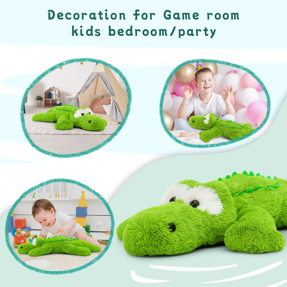 Tezituor alligator on sofa demonstrates playful home decor appeal.