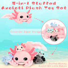 Tezituor axolotl glows in the dark—gill and tail illumination for magical play.