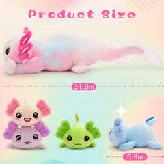 Tezituor axolotl plush bed decor and pillow for lounging.