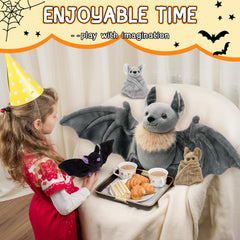 Tezituor blue baby bat plush, perfect for imaginative play and storytelling.