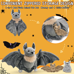 Tezituor green baby bat plush, adds vibrant decor to bedrooms.