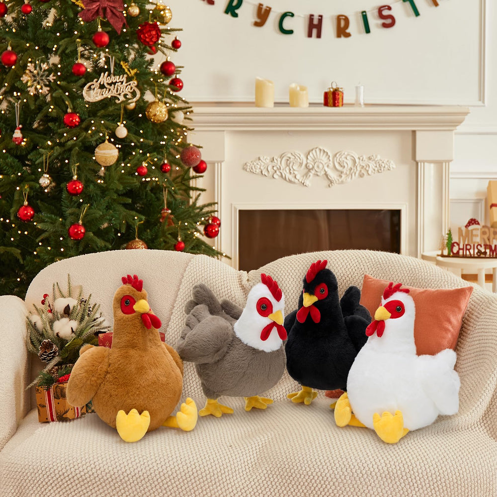 Tezituor brown hen plush – realistic features for storytelling fun.