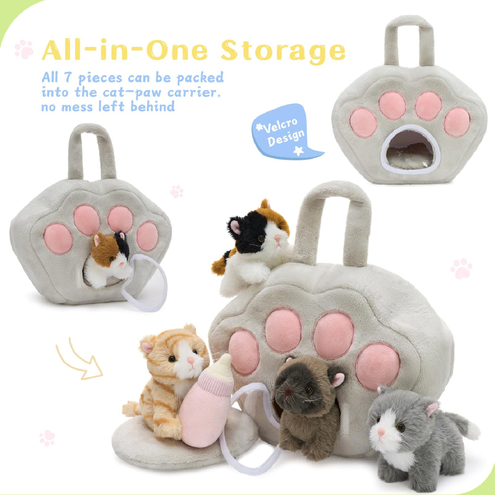 Tezituor calico cow cat plush adds colorful character