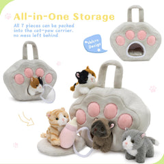 Tezituor calico cow cat plush adds colorful character