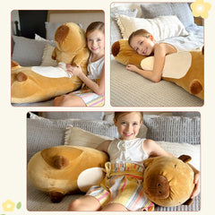 Tezituor capybara pillow suitable for kids and adults during reading.