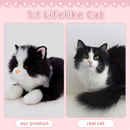 Tezituor cat plush baby kitten 1 inside tummy for surprise play.