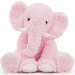 Tezituor giant pink elephant plush side view showing hug-friendly design