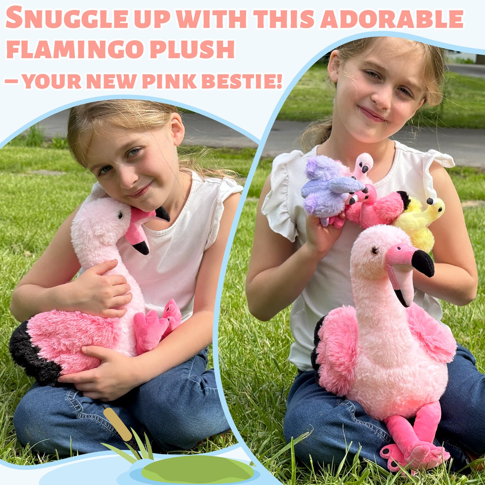 Nursery decor idea with Tezituor flamingo family adding bright color.