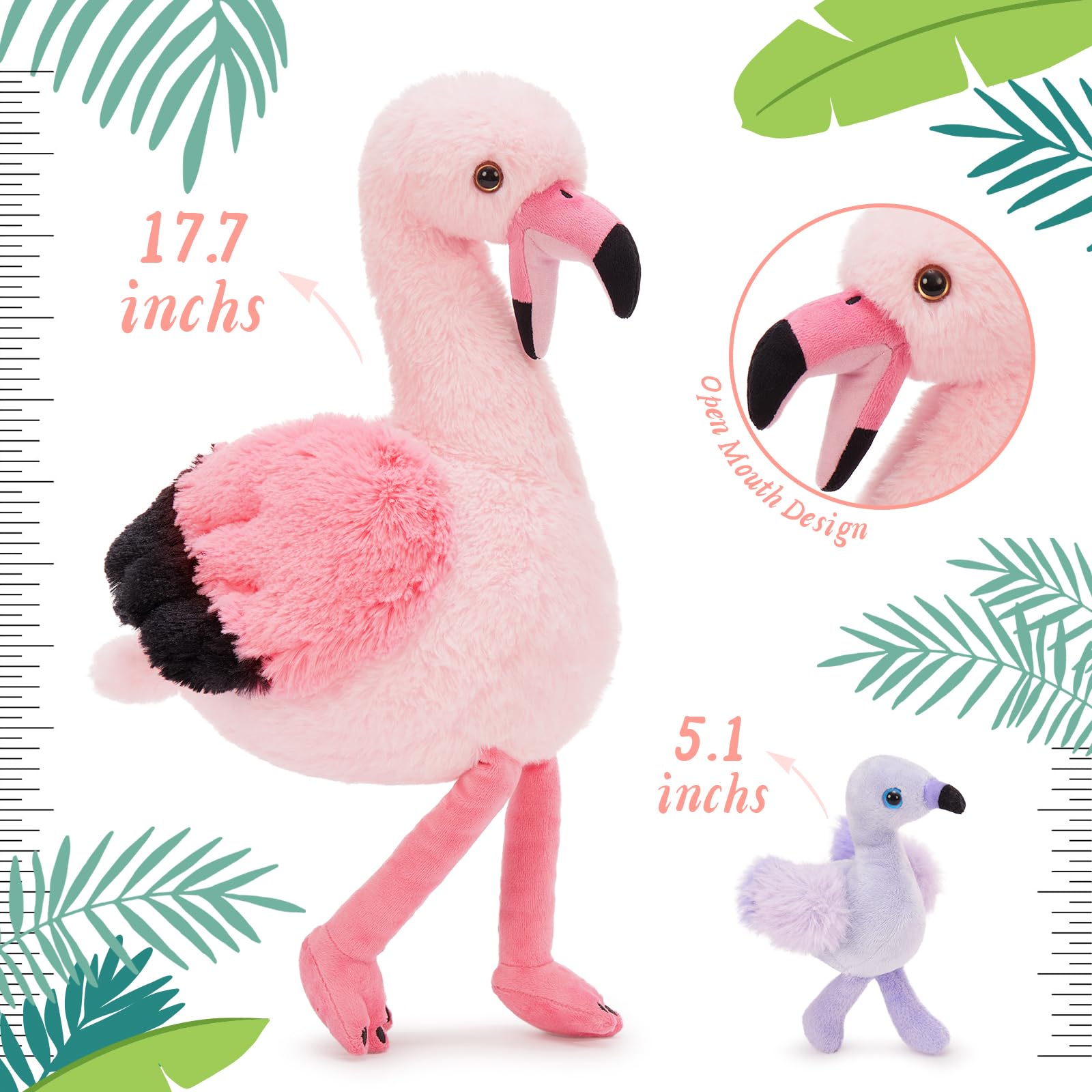 Soft Tezituor flamingo plush texture inviting warm snuggles and comfort.