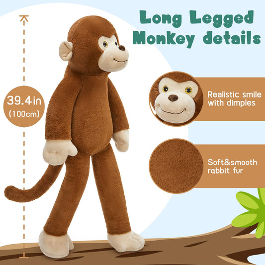Tezituor giant monkey plush full-length view showing its impressive size.