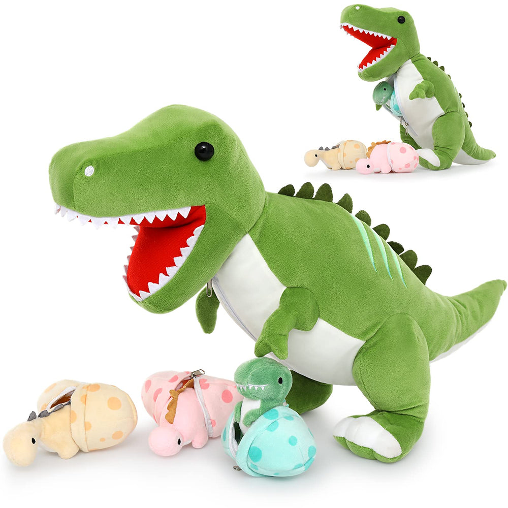 Tezituor giant T-Rex mommy plush with soft fabric for cozy hugs