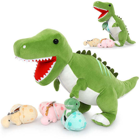 Tezituor giant T-Rex mommy plush with soft fabric for cozy hugs