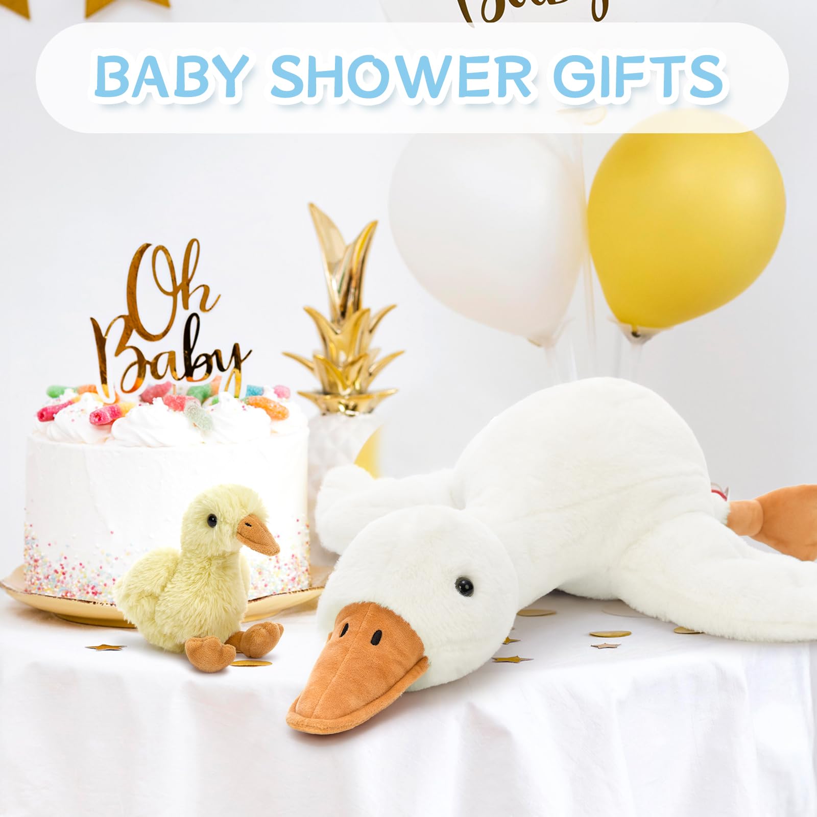 Tezituor goose plush makes a thoughtful birthday or baby shower gift.