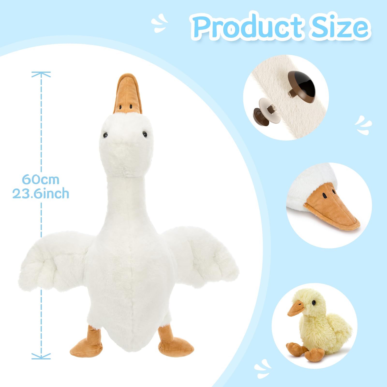 Tezituor goose pillow doubles as a decorative nursery piece.