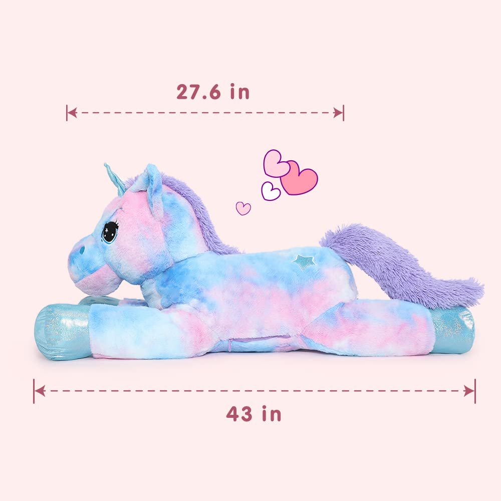 Tezituor high-resilience-pp-cotton unicorn keeps shape through years of cuddles.