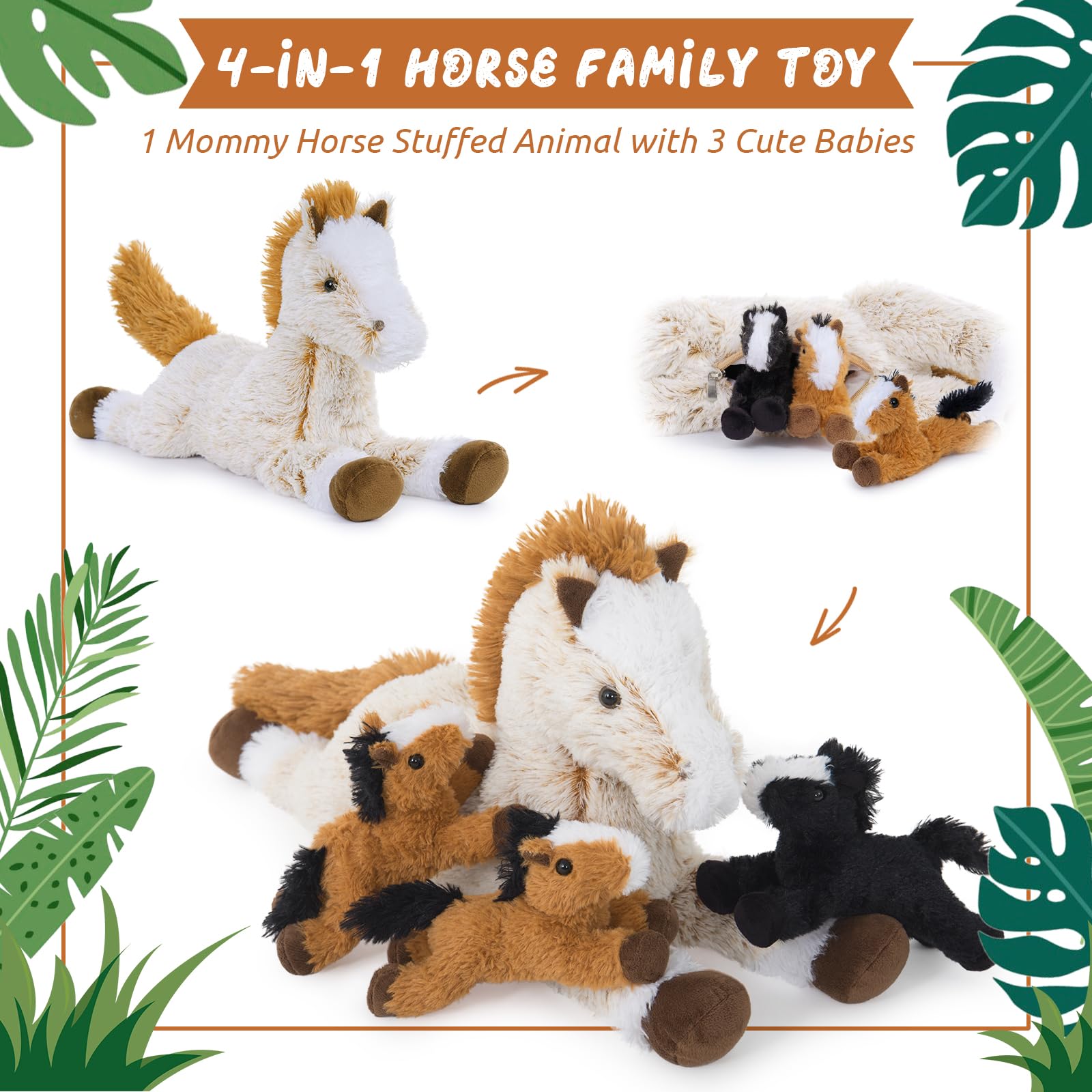 Tezituor kids playing with ponies to nurture creativity and social interaction.