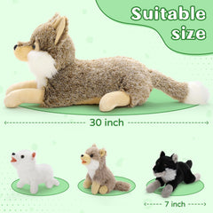 Tezituor 4-piece wolf set offers large, huggable comfort for daily use.