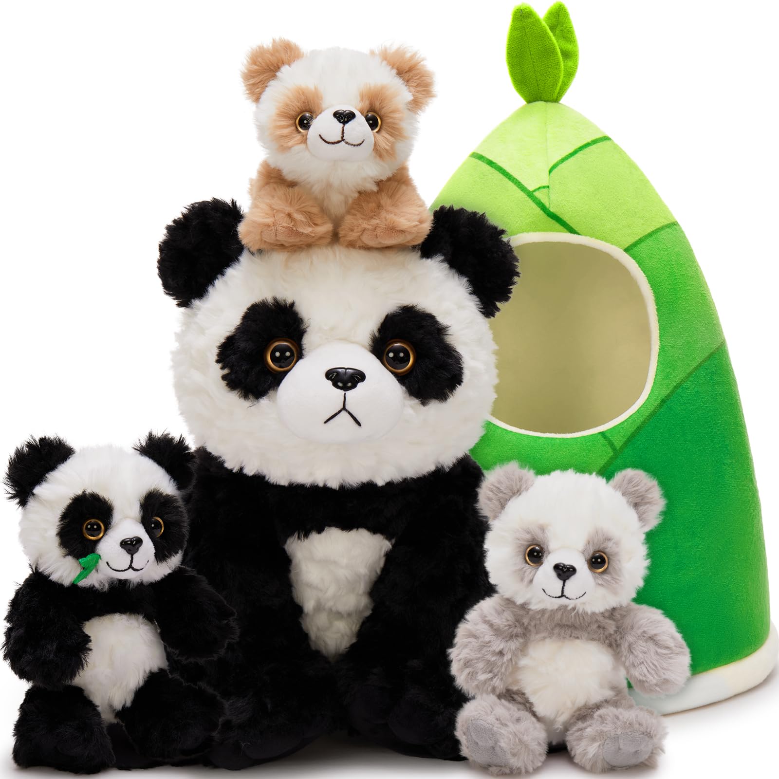 Tezituor mother panda plush for comforting hugs and cuddles.
