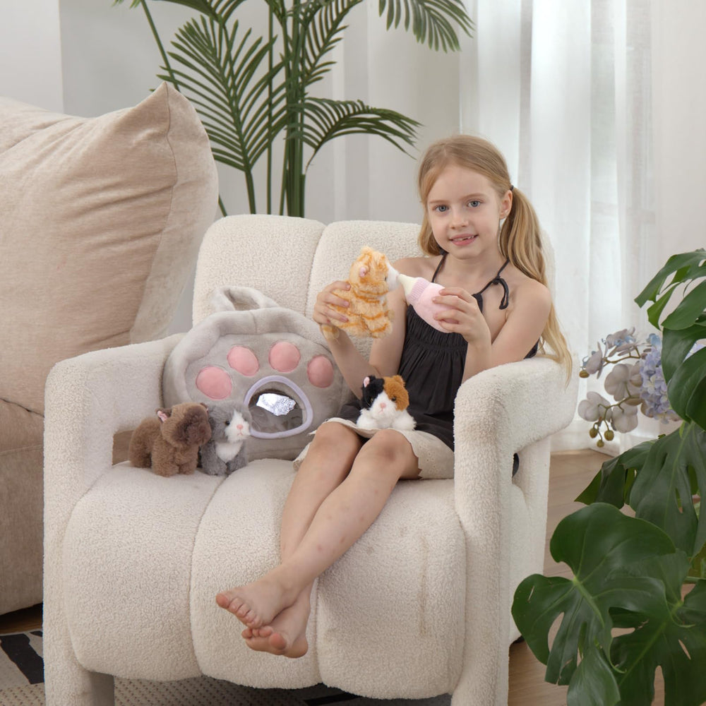 Tezituor pink plush milk bottle for nurturing play