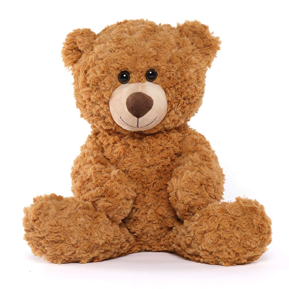 Tezituor small teddy bear front view, cuddly 18-inch companion for kids and adults.