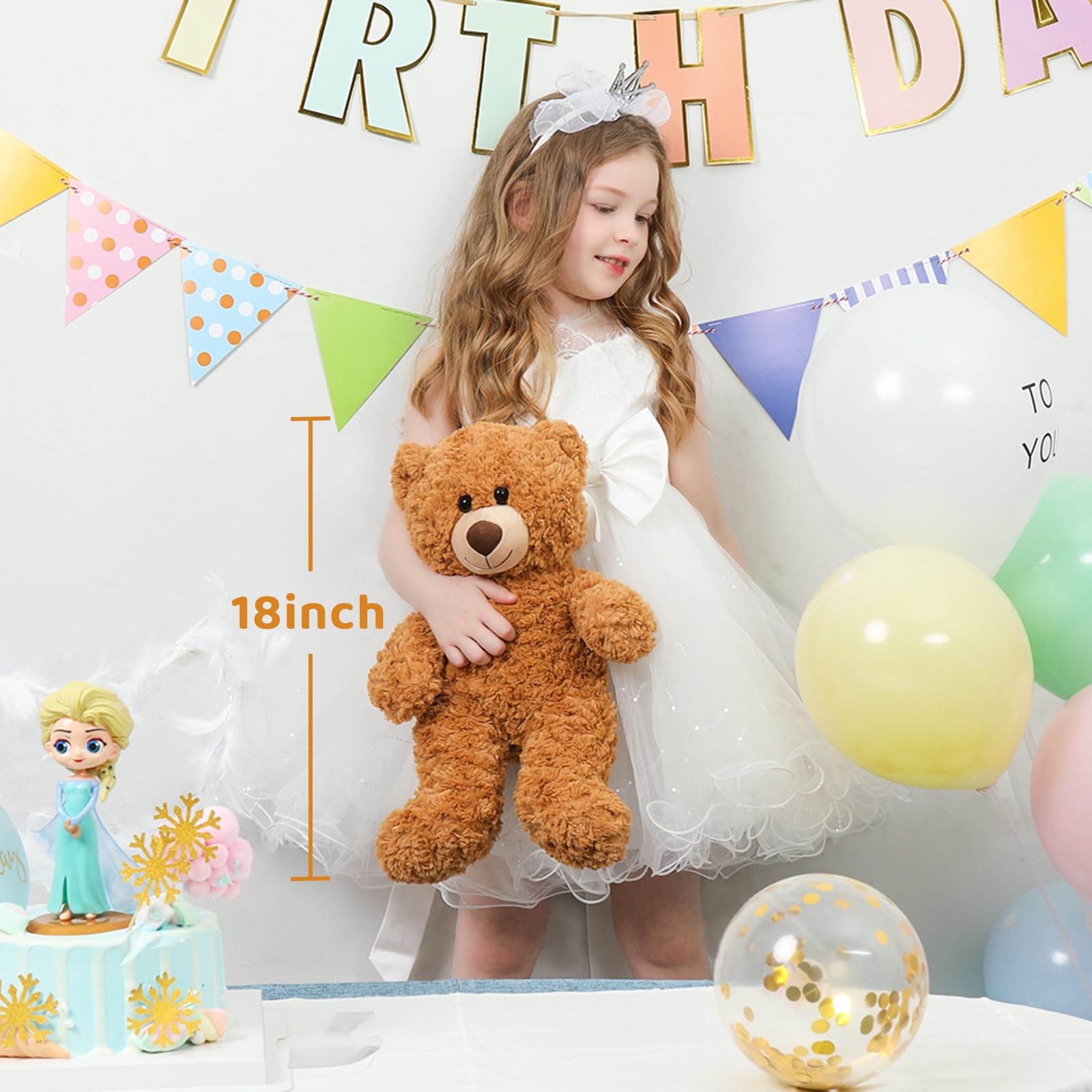 Tezituor teddy bear with lock-washer eyes and nose for safe, lasting play.