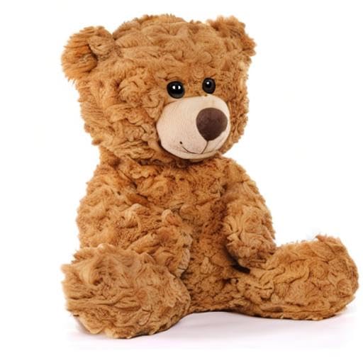 Tezituor brown teddy bear close-up showing sturdy stitching for longevity.