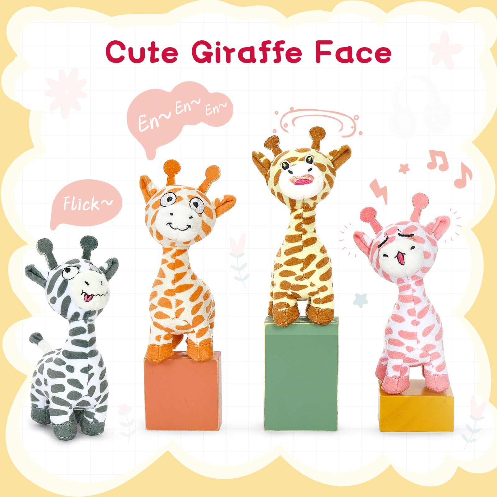 Tezituor soft giraffe toy uses non-toxic materials for safe hugs