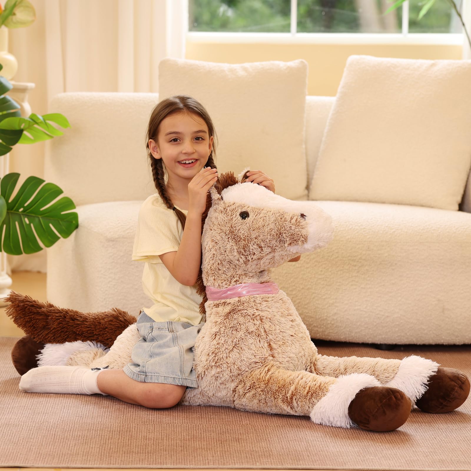 Tezituor soft horse eyes detail, safety-focused design for children